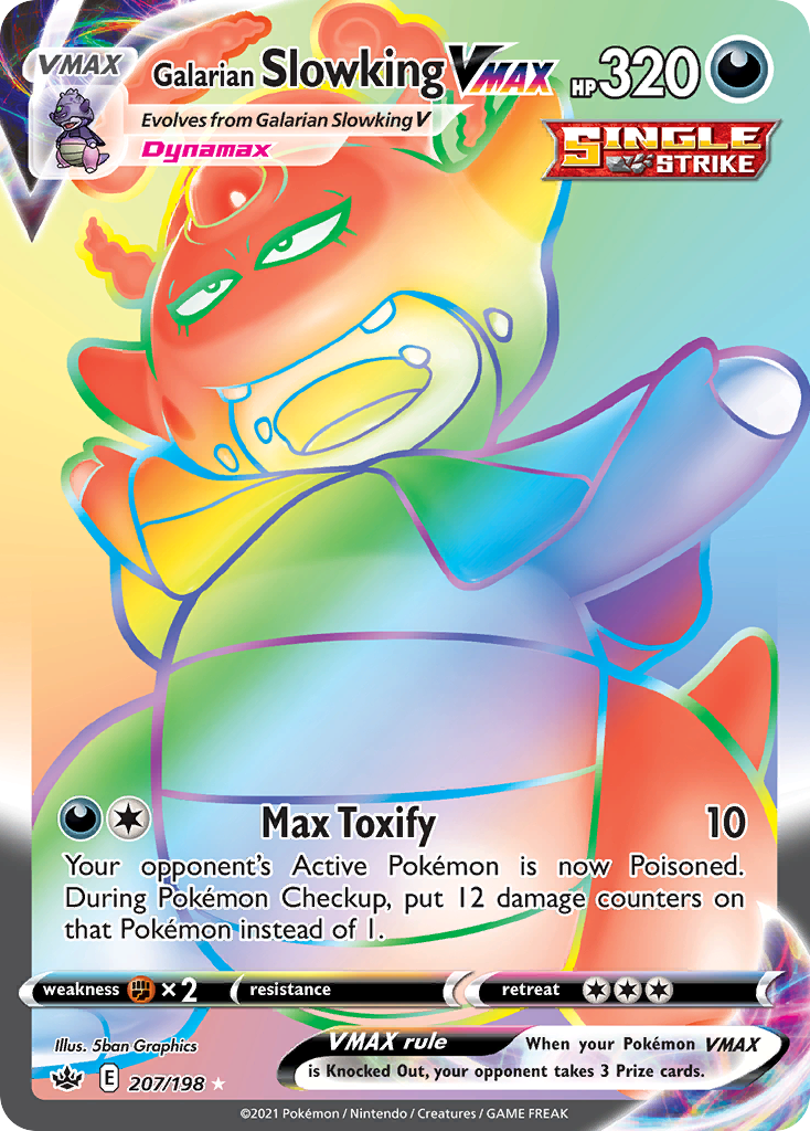 Galarian Slowking VMAX 207/198 Chilling Reign Pokemon NM