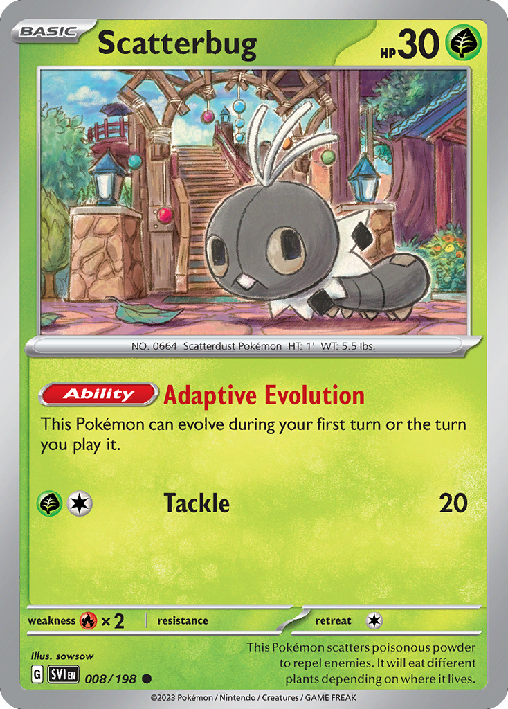 Pokemon TCG - Scatterbug 008/198 Scarlet & Violet NM