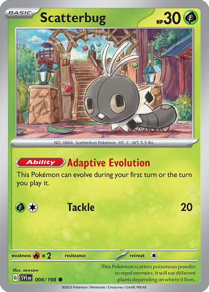 Pokemon TCG - Scatterbug 008/198 Scarlet & Violet NM