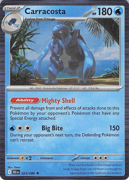 Pokemon TCG - Carracosta 023/086 Holo Black Bolt NM