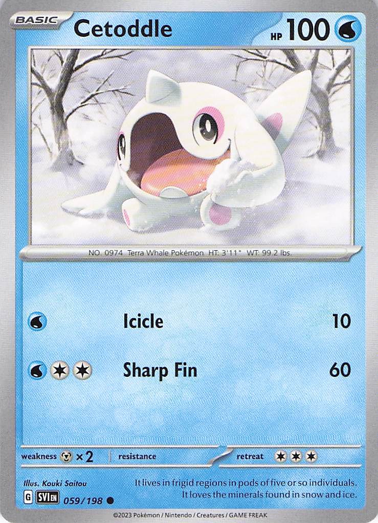 Pokemon TCG - Cetoddle 059/198 Scarlet & Violet NM