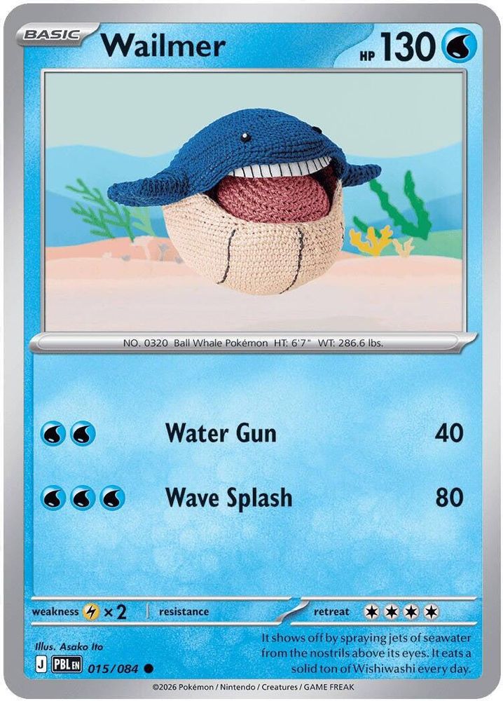 Pokemon TCG - Wailmer 015/084 Pitch Black NM