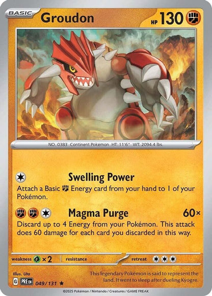 Pokemon TCG - Groudon 049/131 Holo Prismatic Evolutions NM