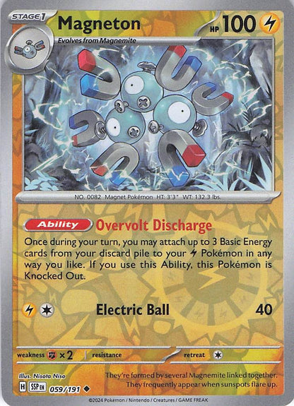 Pokemon TCG - Magneton 059/191 Surging Sparks Reverse Holo NM
