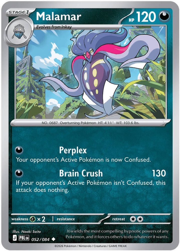 Pokemon TCG - Malamar 052/084 Pitch Black NM