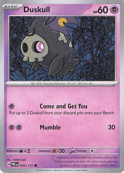 Pokemon TCG - Duskull 035/131 Prismatic Evolutions NM