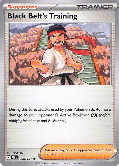 Pokemon TCG - Black Belt's Training 098/131 Prismatic Evolutions NM