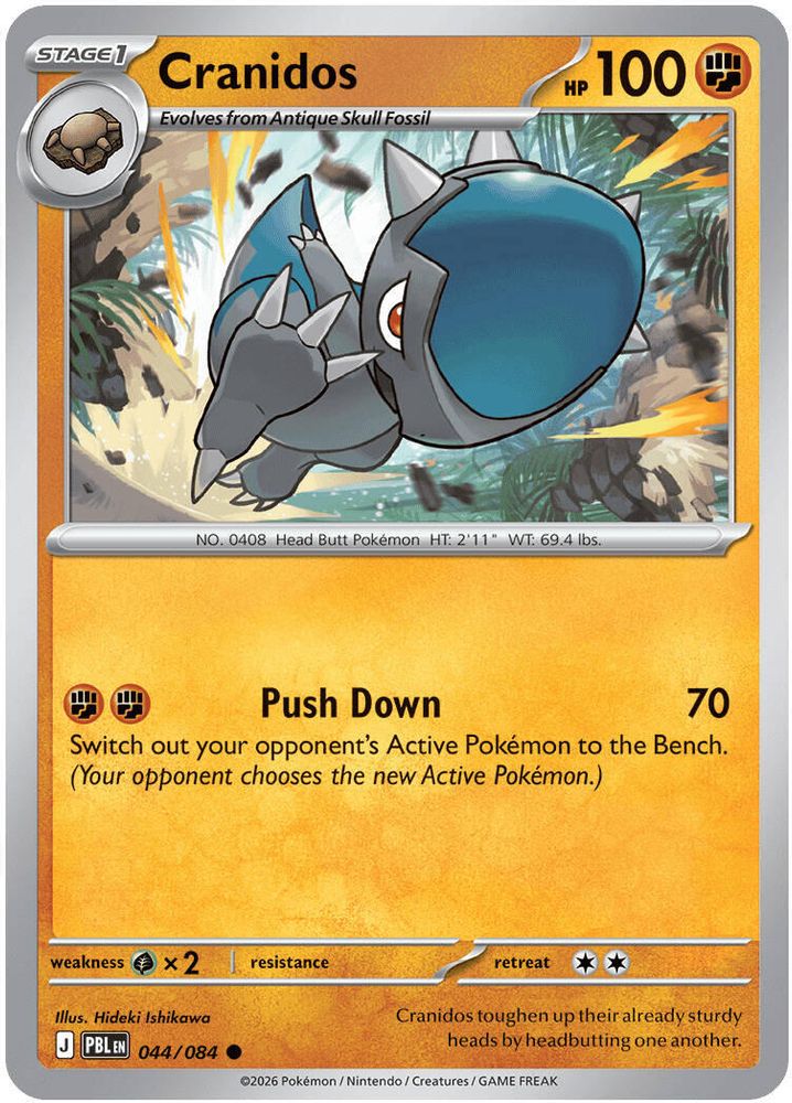 Pokemon TCG - Cranidos 044/084 Pitch Black NM