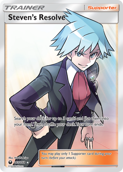 Steven's Resolve 165/168 Celestial Storm Pokemon LP