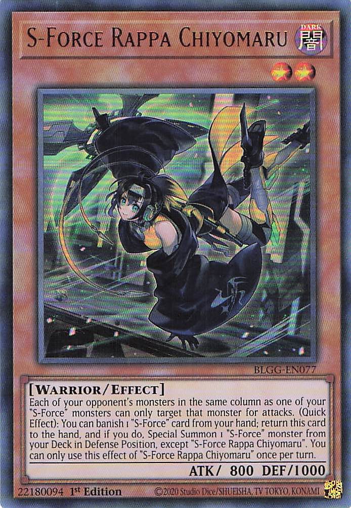 S-Force Rappa Chiyomaru BLGG-EN077 Yu-Gi-Oh 1st Edition NM