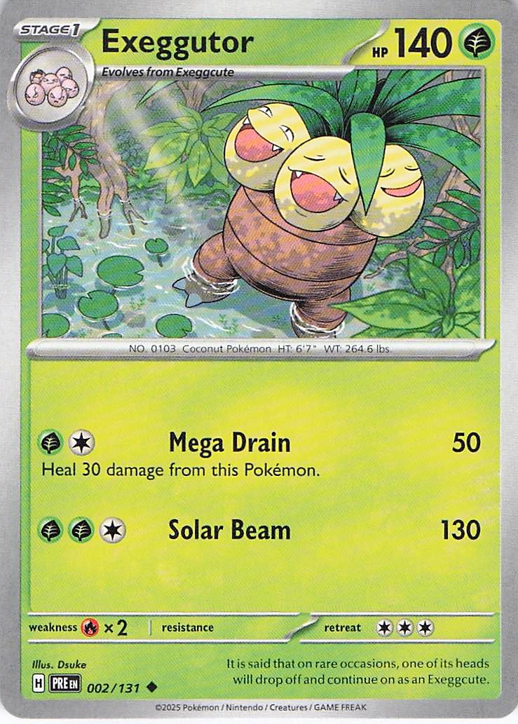 Pokemon TCG - Exeggutor 002/131 Prismatic Evolutions NM