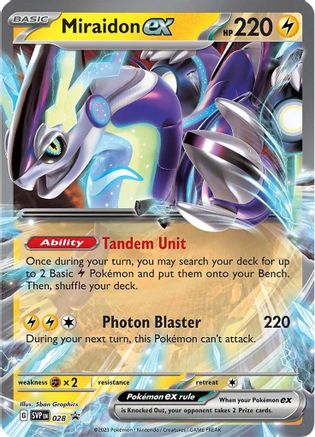 Miraidon ex 028 Holo Promo Scarlet & Violet Promo Pokemon Near Mint