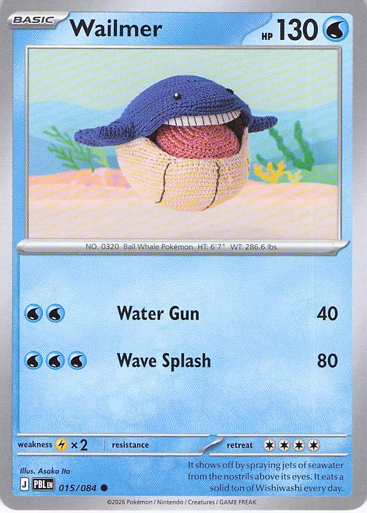 Pokemon TCG - Wailmer 015/084 Pitch Black NM