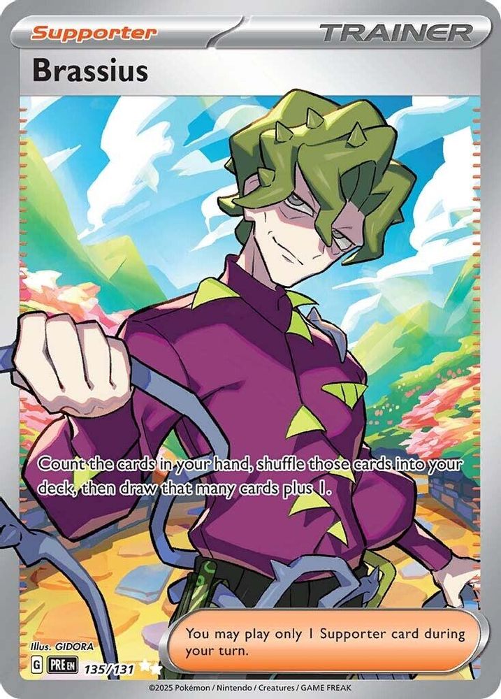 Brassius 135/131 Double Rare Prismatic Evolutions Pokemon Near Mint
