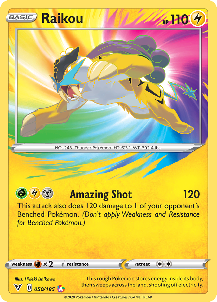 Raikou 050/185 Amazing Rare Vivid Voltage Pokemon NM