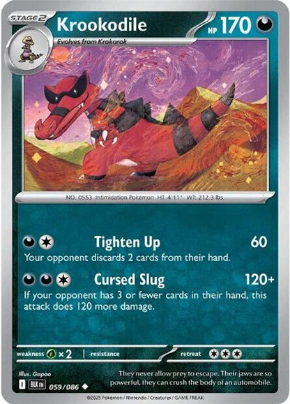 Pokemon TCG - Krookodile 059/086 Black Bolt NM