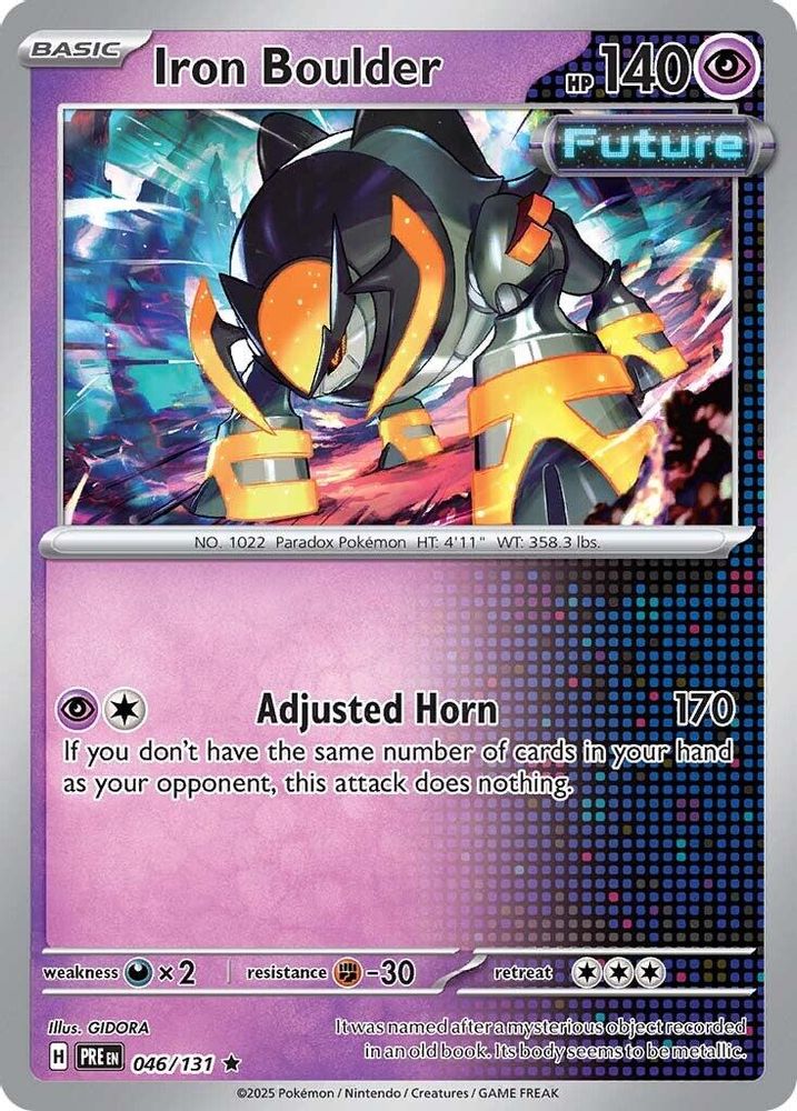 Pokemon TCG - Iron Boulder 046/131 Holo Prismatic Evolutions NM