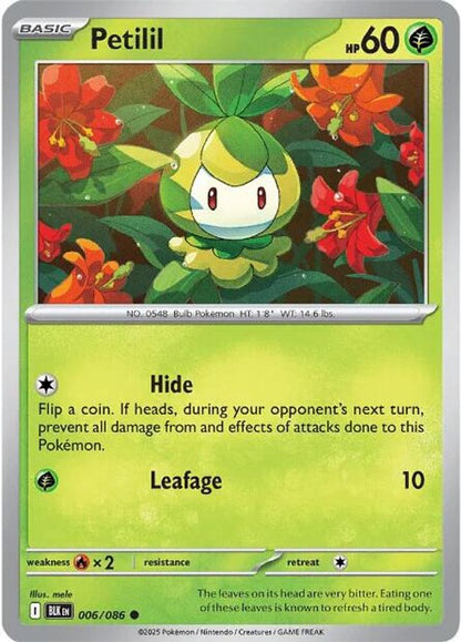 Pokemon TCG - Petilil 006/086 Black Bolt NM