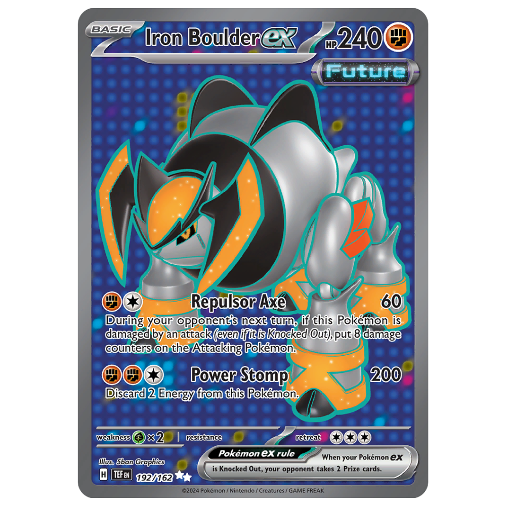 Pokemon TCG - Iron Boulder EX 192/162 - Ultra Rare NM [Temporal Forces]
