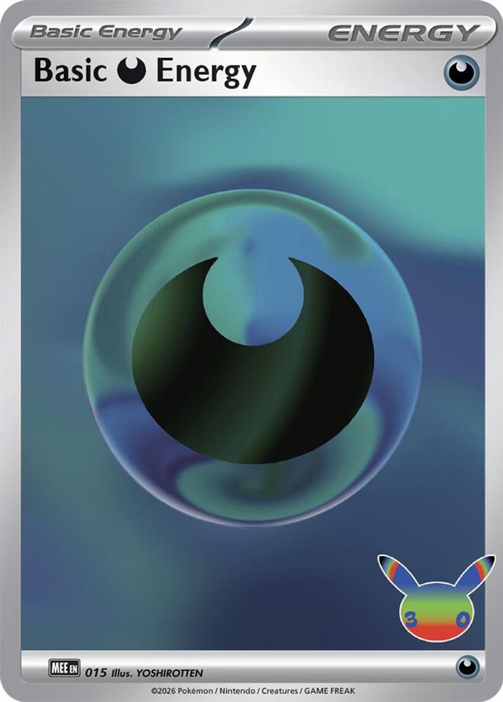 Pokemon TCG Basic Darkness Energy (30th Celebration) 015 Holo NM