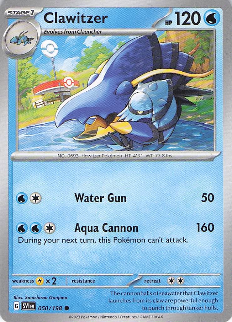 Pokemon TCG - Clawitzer 050/198 Scarlet & Violet NM