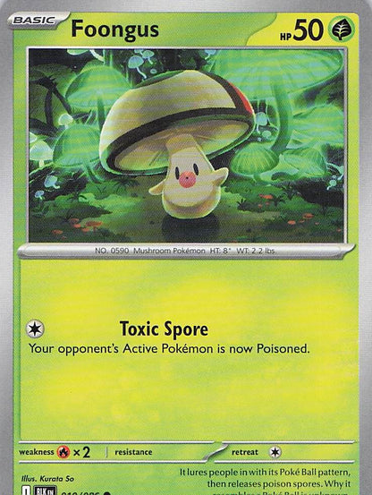 Pokemon TCG - Foongus 010/086 Black Bolt NM