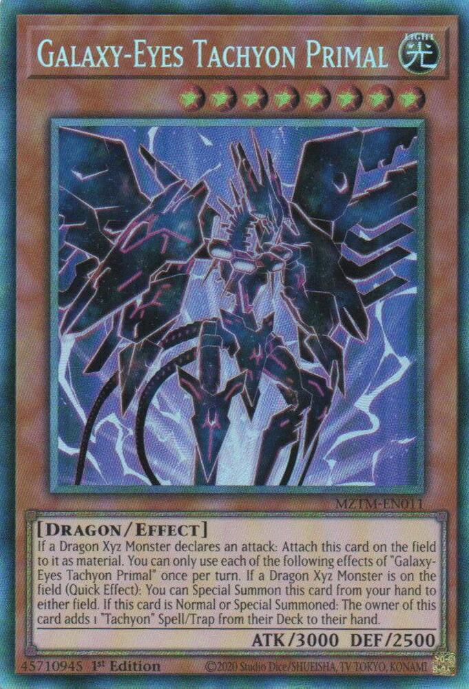 Galaxy-Eyes Tachyon Primal MZTM-EN011 Secret Rare NM