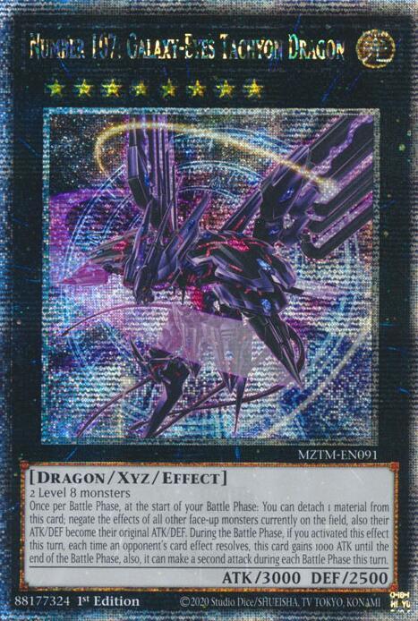 Number 107: Galaxy-Eyes Tachyon Dragon MZTM-EN091 QCSR NM