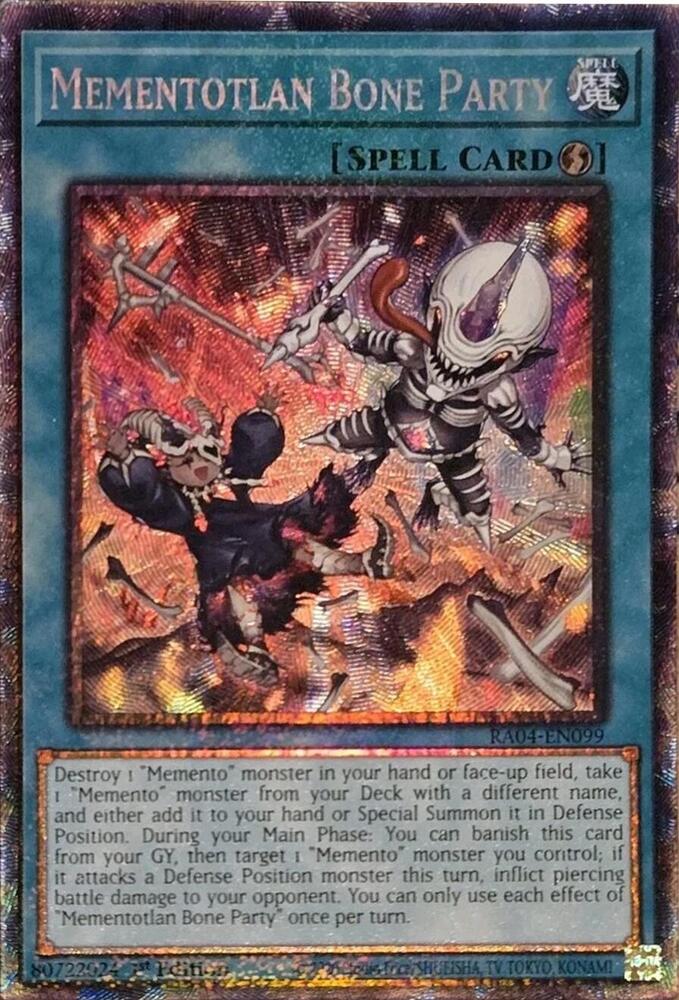 Mementotlan Bone Party RA04-EN099 Collector's Rare NM