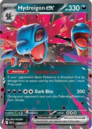 Hydreigon ex 067/086 Holo Double Rare White Flare Pokemon Near Mint