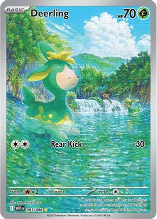 Deerling 091/086 Illustration Rare White Flare Pokemon Near Mint