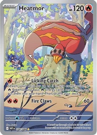 Heatmor 104/086 Illustration Rare White Flare Pokemon Near Mint