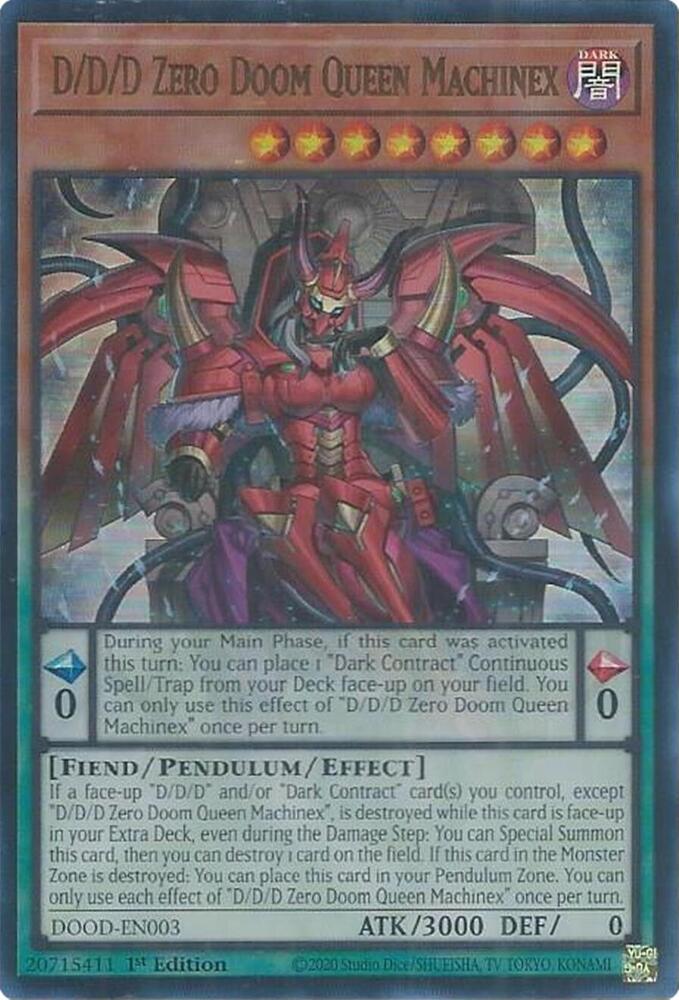 D/D/D Zero Doom Queen Machinex DOOD-EN003 Ultra Rare NM