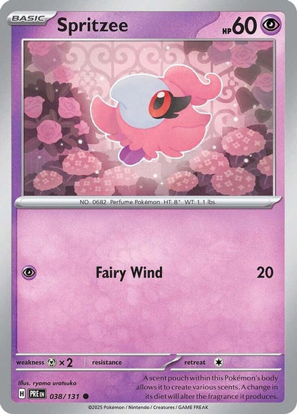 Pokemon TCG - Spritzee 038/131 Prismatic Evolutions NM