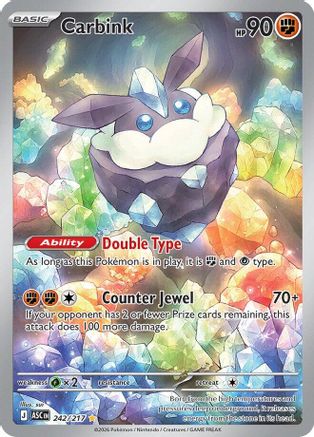 Carbink 242/217 Illustration Rare Ascended Heroes Pokemon Near Mint