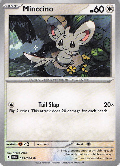 Pokemon TCG - Minccino 075/086 Black Bolt NM