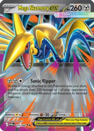 Mega Skarmory ex 055/088 Double Rare Perfect Order Pokemon Near Mint