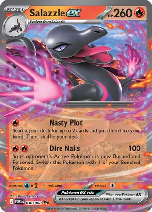 Salazzle ex 016/088 Double Rare Perfect Order Pokemon Near Mint