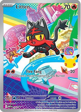 Litten 044 Holo Promo ME: Mega Evolution Promo Pokemon Near Mint