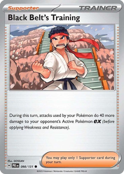 Pokemon TCG - Black Belt's Training 098/131 Prismatic Evolutions NM