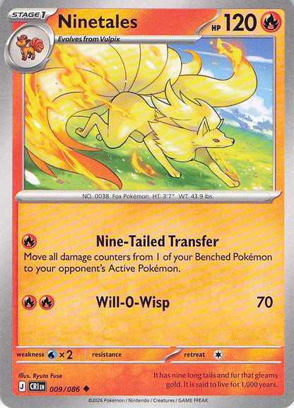 Pokemon TCG - Ninetales 009/086 Chaos Rising NM