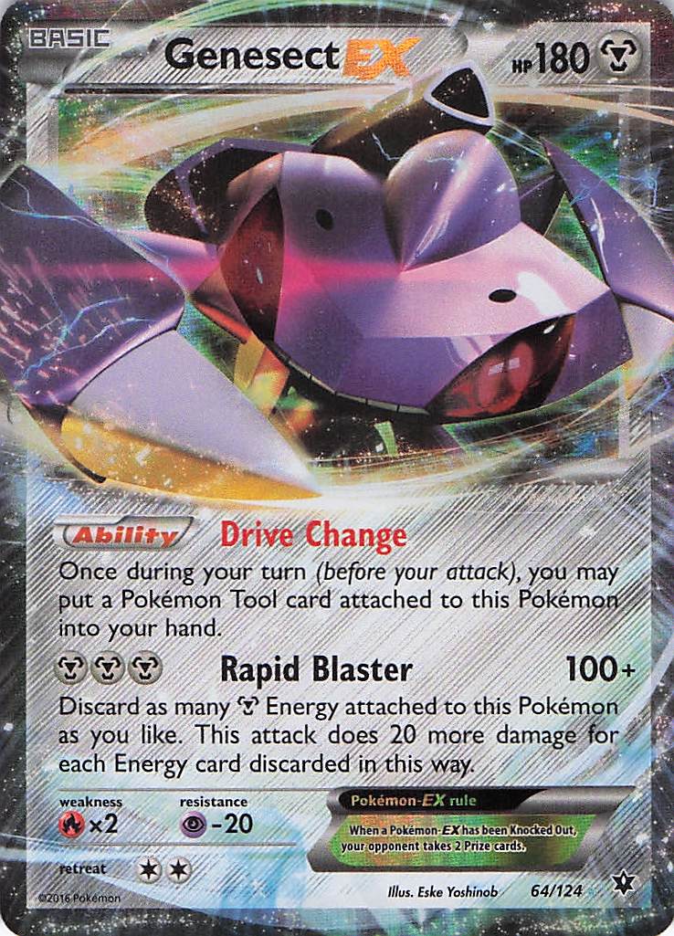 Genesect EX 64/124 Fates Collide Pokemon LP