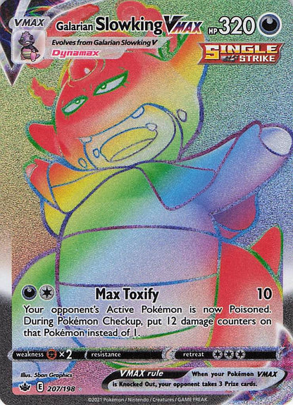 Galarian Slowking VMAX 207/198 Chilling Reign Pokemon NM
