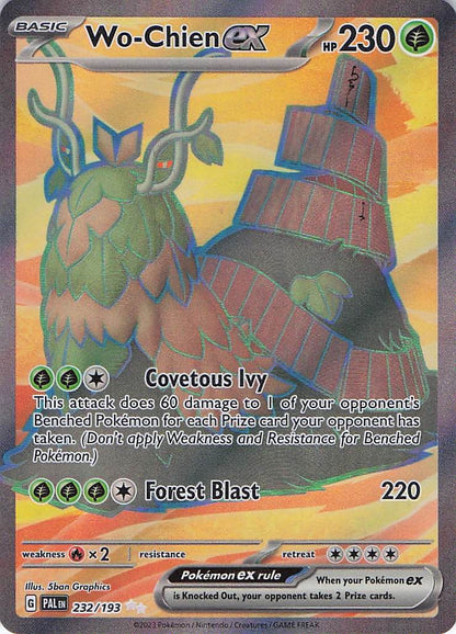Wo-Chien ex 232/193 Paldea Evolved Pokemon NM