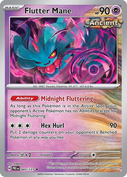Pokemon TCG - Flutter Mane 043/131 Holo Prismatic Evolutions NM