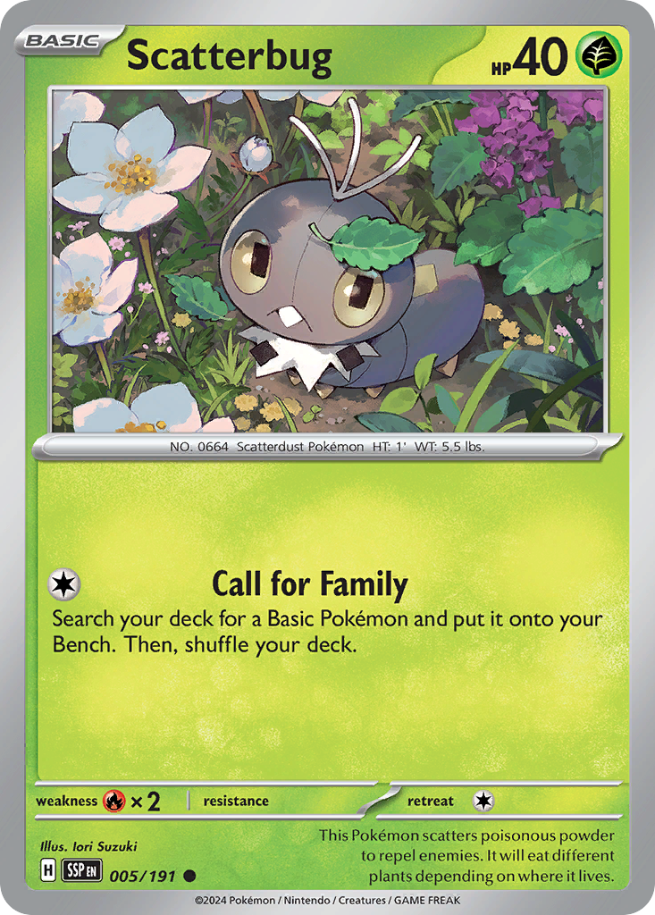 Pokemon TCG - Scatterbug 005/191 Surging Sparks NM