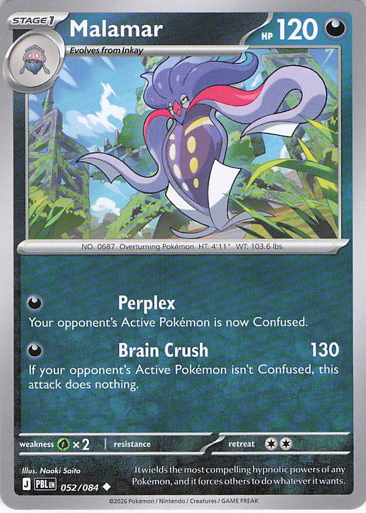 Pokemon TCG - Malamar 052/084 Pitch Black NM