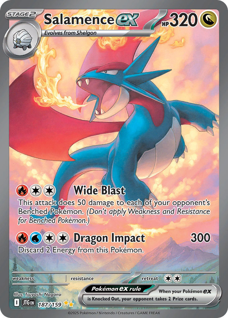 Salamence ex 187/159 Special Illustration Rare Journey Together Pokemon NM