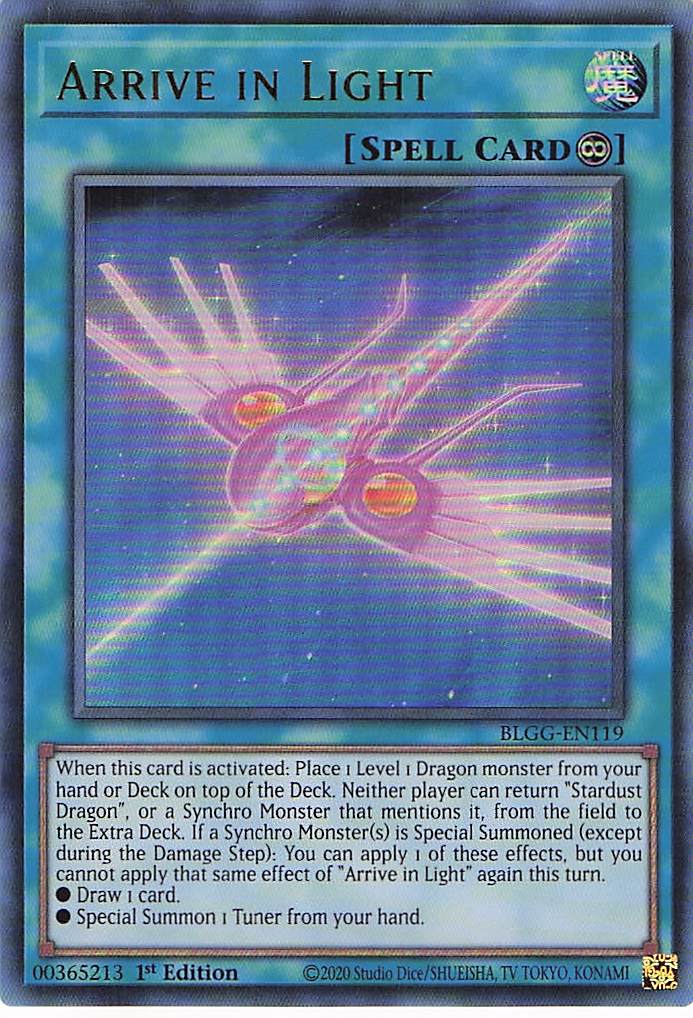 Arrive in Light BLGG-EN119 Yu-Gi-Oh 1st Edition NM
