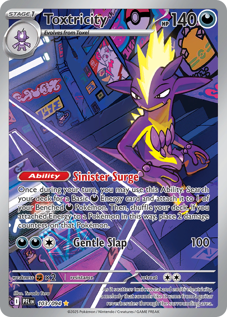 Toxtricity 103/094 Illustration Rare Phantasmal Flames Pokemon NM